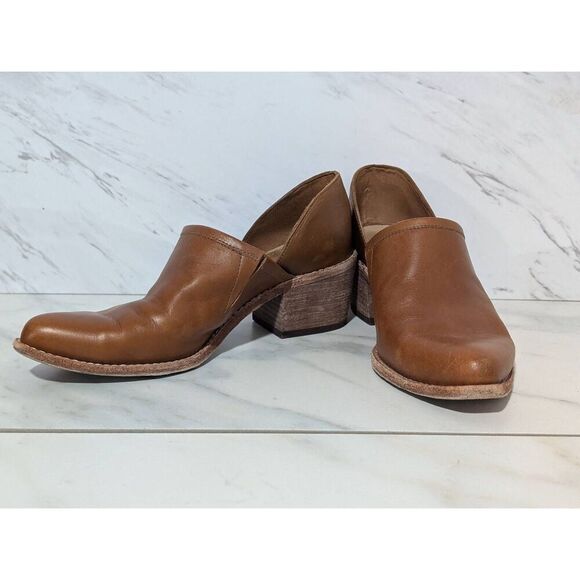 Madewell Brady Women's Brown Leather Block Heel Pointed Toe Shoe Size 7.5 - Picture 1 of 9